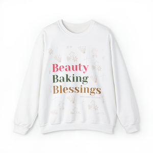Beauty, Baking, Blessings Heavy Blend™ Crewneck Sweatshirt
