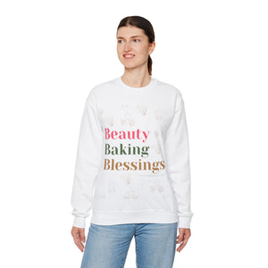 Beauty, Baking, Blessings Heavy Blend™ Crewneck Sweatshirt