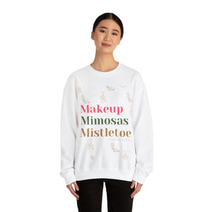 Makeup Mimosas Mistletoe Heavy Blend™ Crewneck Sweatshirt