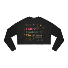 Load image into Gallery viewer, Coffee Contour Christmas - Holiday Women&#39;s Cropped Sweatshirt