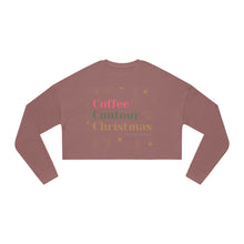 Load image into Gallery viewer, Coffee Contour Christmas - Holiday Women&#39;s Cropped Sweatshirt