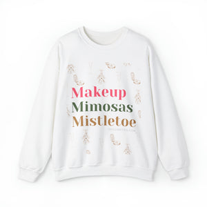 Makeup Mimosas Mistletoe Heavy Blend™ Crewneck Sweatshirt